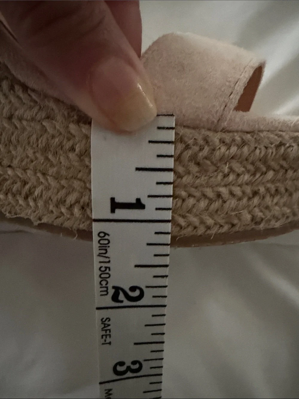 Allegra K Suede Espadrille Wedge Chunky Sandals size 7 beige NWT platform sandal